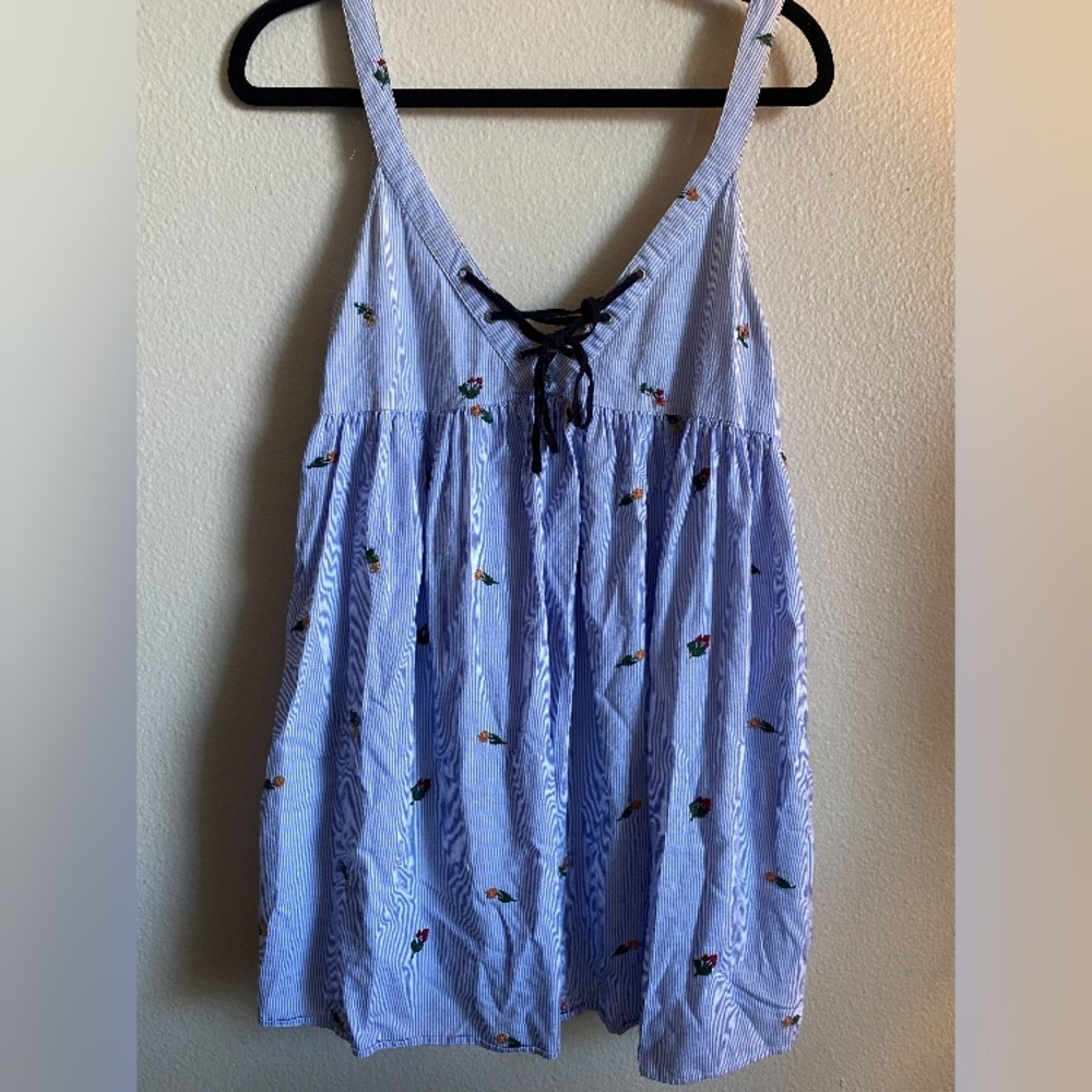 Zara striped dress with flowers!